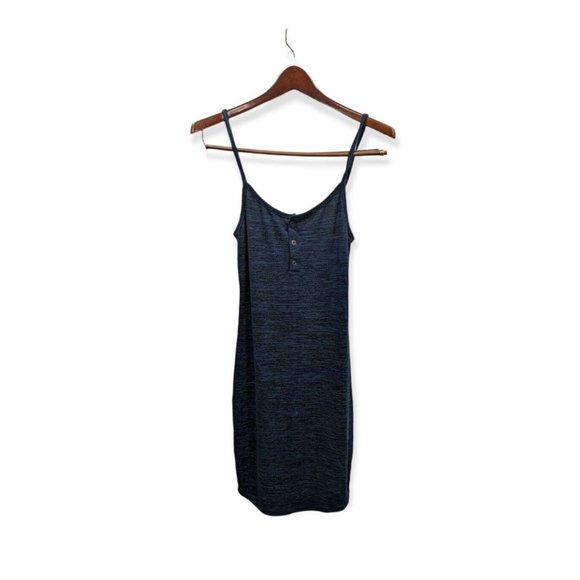 Aritzia Golden by TNA McCulley Knit Tank Dress In Heathered Blue Size M - Picture 2 of 12